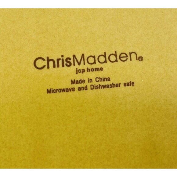 Chris Madden JC Penny CORVELLA GOLD  Scrolls Stoneware Salad Lunch Plates Set 4 - Picture 10 of 16